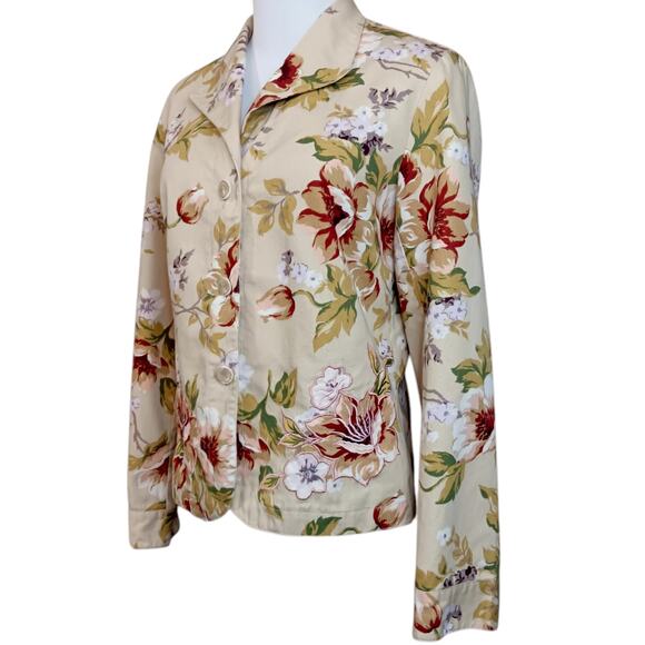 COLDWATER CREEK Embroidered Floral Jacket Blazer XS Romantic‎ Cottagecore Career - Picture 11 of 13